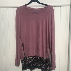 LOGO by Lori Goldstein Mauve Tunic Top